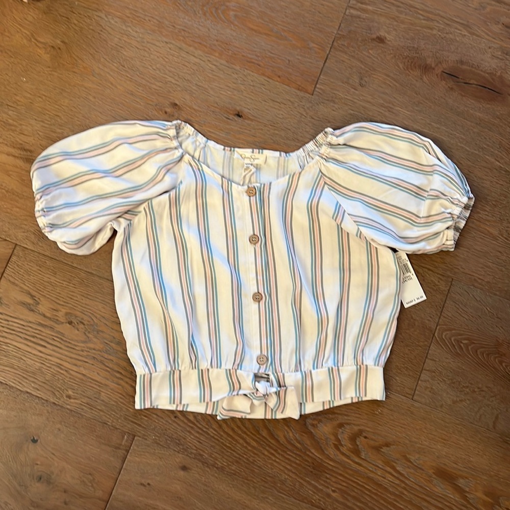 ⚡️BNWT Jessica Simpson Striped Crop Top